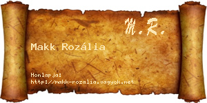 Makk Rozália névjegykártya