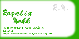 rozalia makk business card